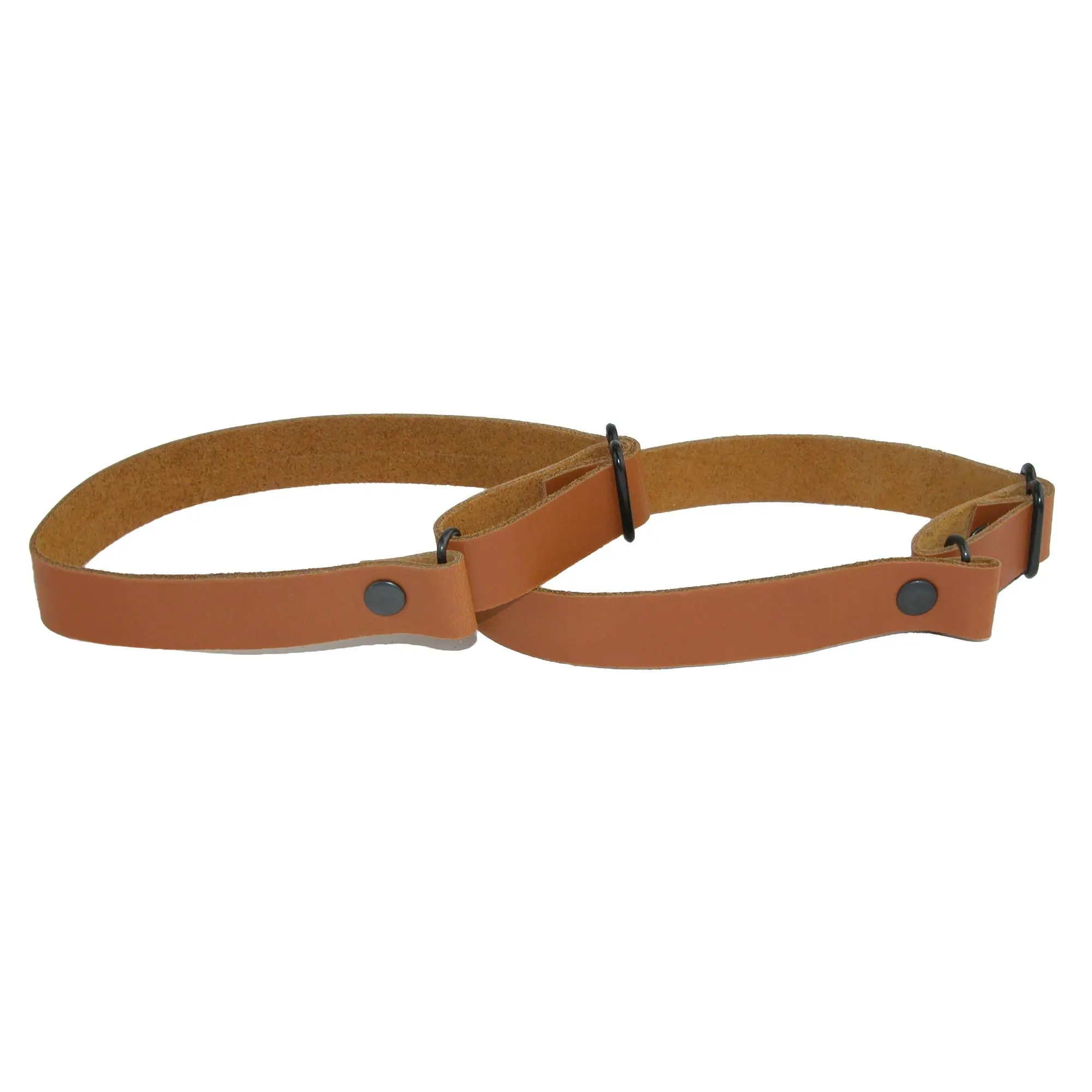 CTM Men's Coated Leather Solid Color Adjustable Armband Sleeve Garter, Garters