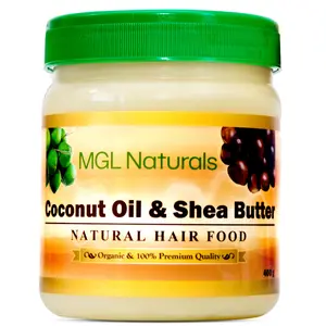 MGL Naturals Coconut Oil & Shea Butter Hair Growth Grease Nourishing Moisturizing Hydrating Haircare for Glowing Soft Hair