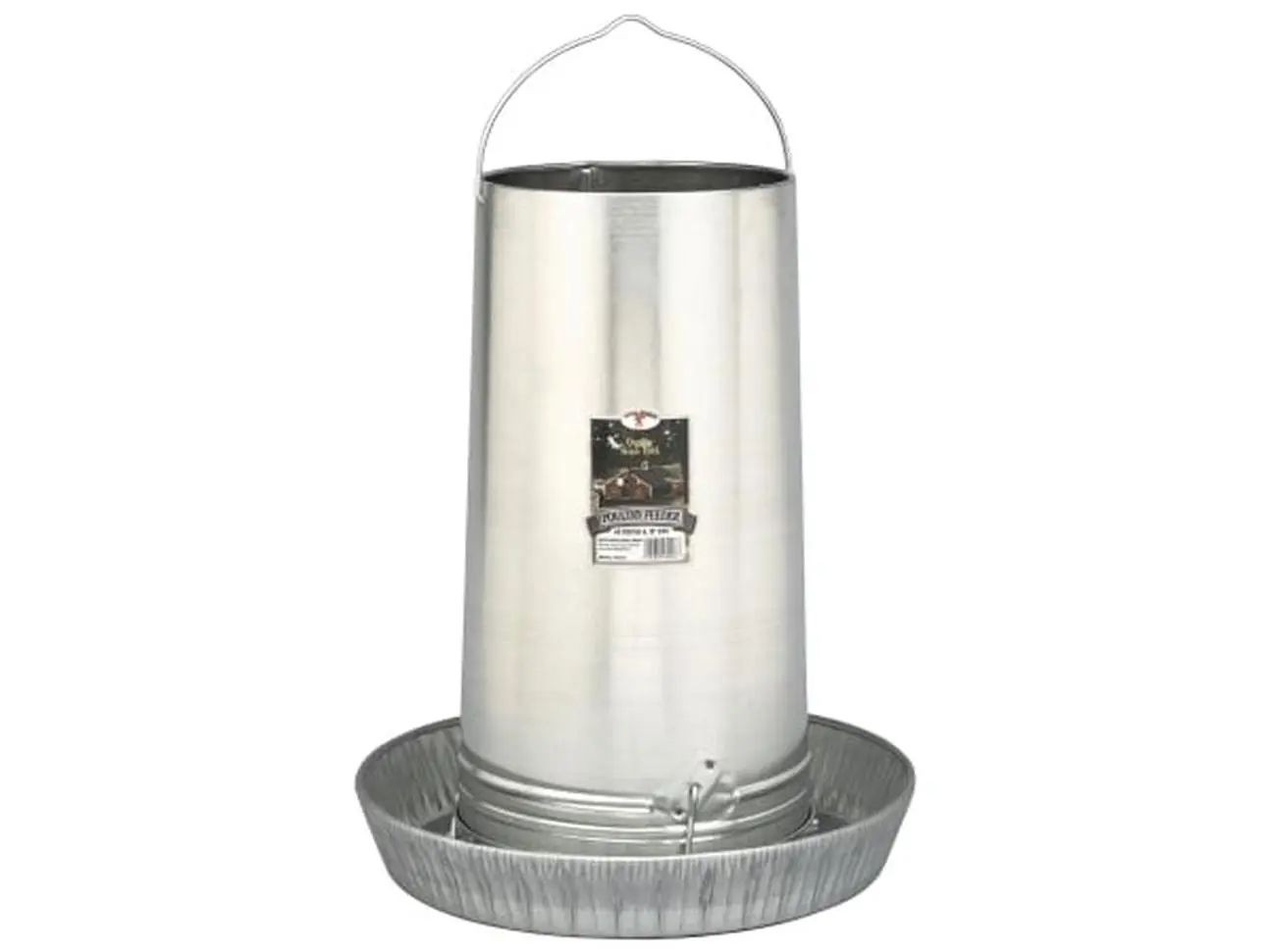 Miller Manufacturing 17in. Functional Galvanized Steel Hanging Poultry Feeder Tubes, Model 914273