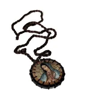 St Jude & our lady of Guadalupe rope scapular necklace