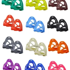 Plastic Horse English Stirrups with Cage - 4.75 Inches