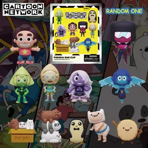 1PC WB Officially Licenced Cartoon Network Multiple Characters 3D Blind Bag Keyring Keychain, Keychain Series Figures, Surprise Collectibles Kawaii Hanging Ornament Bag Accessory Random One Character Selection PVC Material 3D Design Keychain Accessories