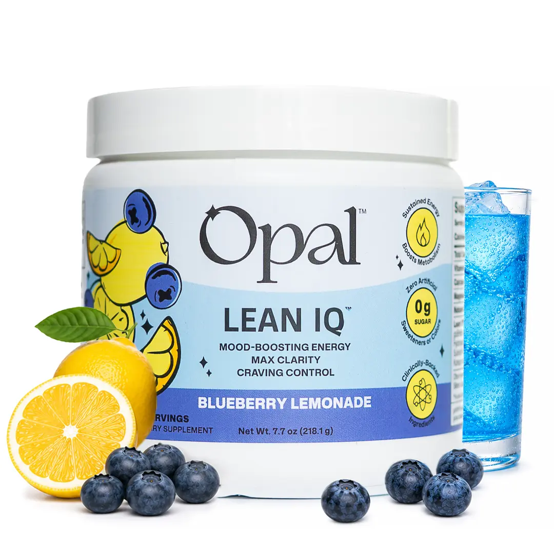 Opal LeanIQ Energy Refresher Drink Mix - Clean Energy, Mental Clarity & Mood Support with goBHB Ketones, Natural Caffeine, L-Theanine, Rhodiola & B6