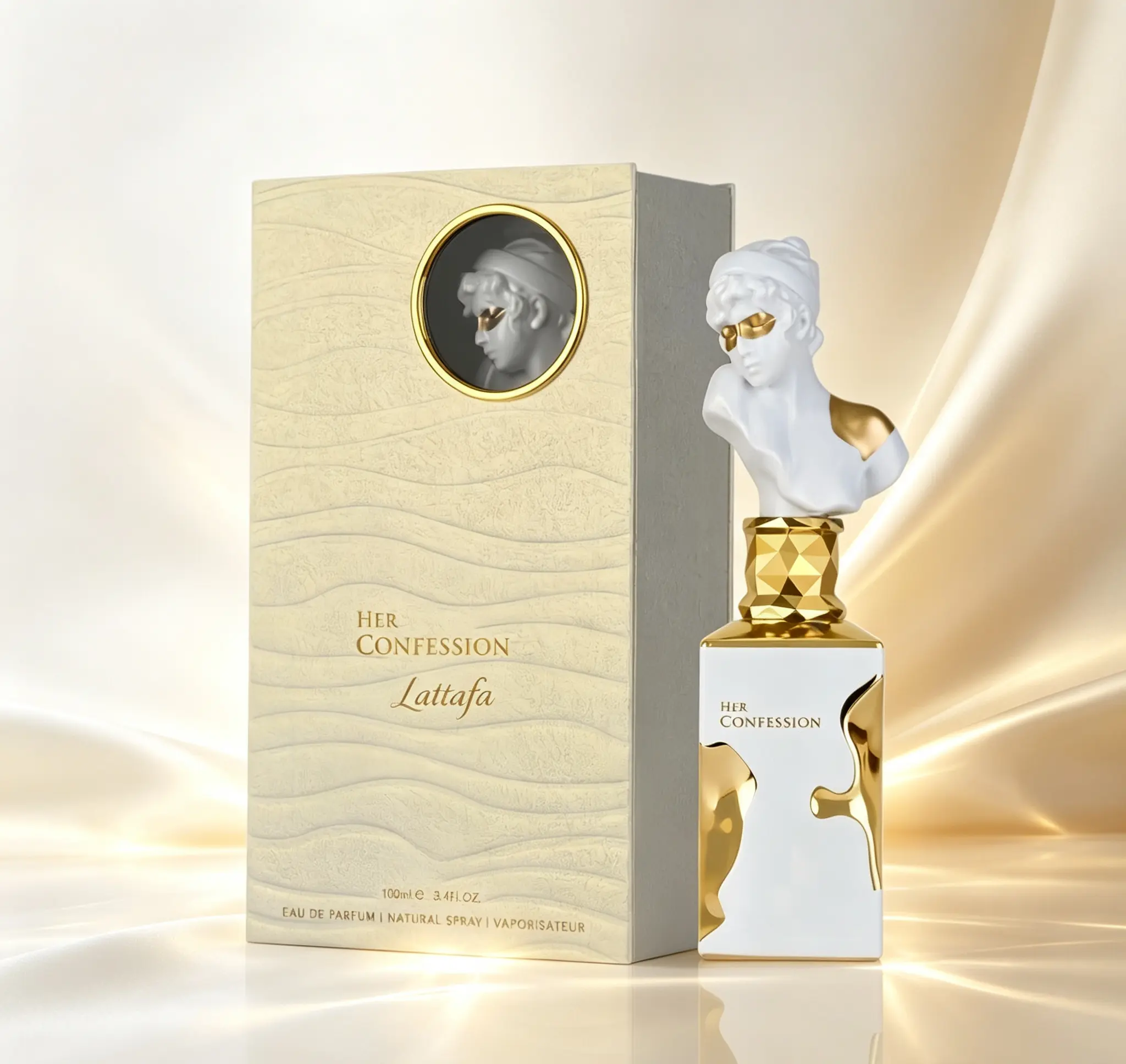 Her Classic Confessions Elegance Women's Eau de Parfum 100ml (3.4 oz), Timeless Luxury Fragrance Spray with Vanilla, Floral, Amber & Musk, Elegant Long-Lasting Scent for Women