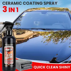 3-In-1 Ceramic Coating Spray for Cars, Nano Coating Polish, Scratch-Resistant Formula, High-Definition Gloss Finish, All Car Paint Types, Quick Clean Shiny, Spray Coating Agent