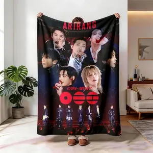 Arirang Cam Army Style Flannel Blanket Spacious Large Size Skin Friendly Soft Fabric Lightweight Portable Design Suitable For Indoor Outdoor Scenes Multi Purpose Daily Home Essential Blanket