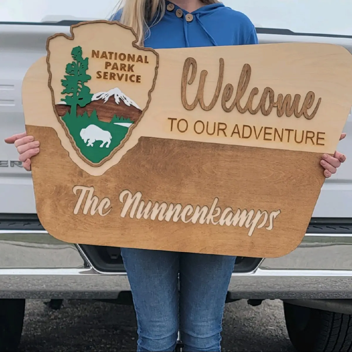 National Park Service Welcome Sign - NPS inspired family name sign ...