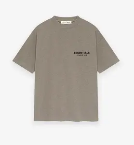 (100% AUTHENTIC) (0VER SIZE) (FW25) Fear of God Essentials Classic Short Sleeve Tee Homestead Heather