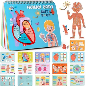 Montessori Busy Book for , Human  Anatomy Book for , Preshool  Learning Activities,  Sensory Toys, Gifts for Girls and Boys 4 5 6 7  - Human  System