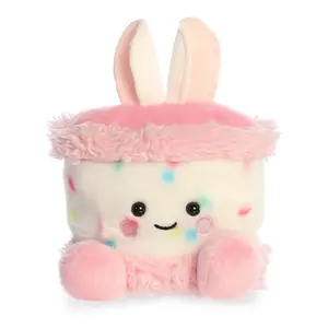 Palm Pals Adorable Bubbi Bunny Cake 5 inch Pink Mini Soft Plush Collectable Stuffed Animal