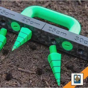 3D Printed Adjustable Seed Spacing Tool - Garden Row Depth Gauge Seeder, Customized Gifts for Raised Beds & Container Gardens, Consistent Spacing Spacing Guide