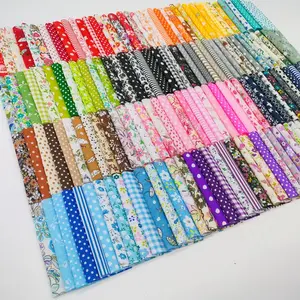 Colorful Patchwork Fabric, 150pcs/set Pre-cut Sewing Fabric, Fashionable Floral Pattern DIY Quilting Fabric for Holiday, DIY Quilt, Doll Fabric and Handicraft Fabric