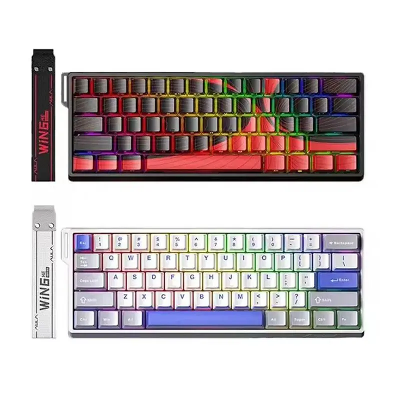 AULA Magnetic Switch Gaming Keyboard, 1 Count 61 Key Wired Keyboard, RGB Hot Swappable Light Up Keyboard for PC Gamer, Office Typing Keyboard, Pc Gaming Keyboards, Gaming Accessories