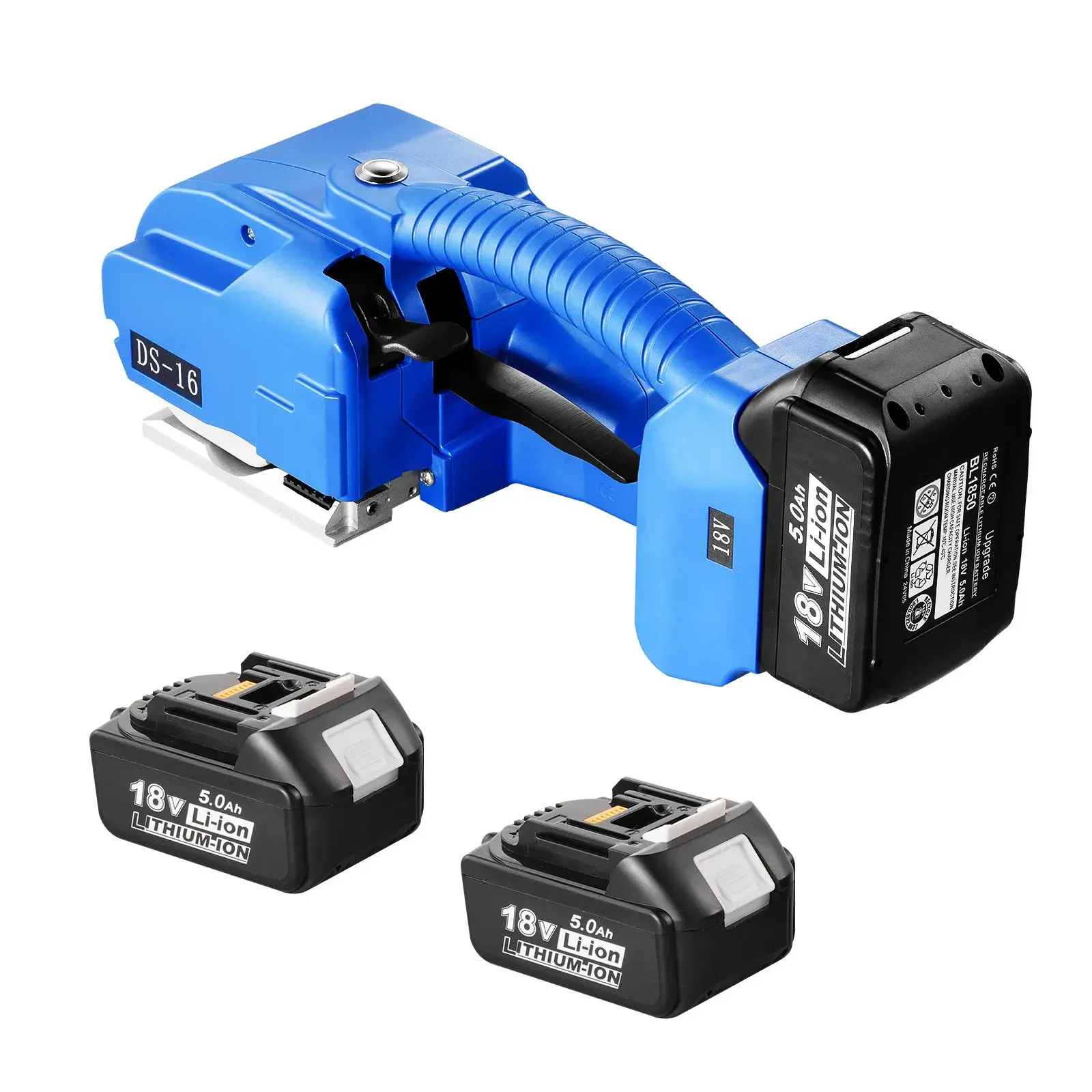 【Summerfinds】VEVOR Electric Strapping Machine,for 0.35"-0.63" PP PET StrapsPortable Electric Banding Tool with Digital Display2 x 5000mAh Battery Powered Automatic Strapping Tool for Packaging Box Pallet, Adjustable Strapping Tool, Efficiency