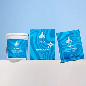 Arctic Fox Salon Quality Hair Lightener Powder Bleach, Blue/White Formula, Tub or Pack of 5 Single Sachets, Lifts Up to 9 Levels, Vegan, Cruelty-Free, Made in the USA