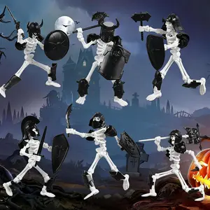 High-Quality Skeleton Action Figure Set, 6-Piece Titan Mini Skeleton Multi-Jointed, T13 Multi-Jointed Skeleton Doll Set, Holiday Gift Choice, Halloween