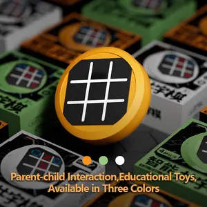 Intelligent Electronic Tic Tac Toe Game Portable Board Game for Education Memory Growth Chessboard Strategy Tourist Friendly Design No Batteries Tablegame