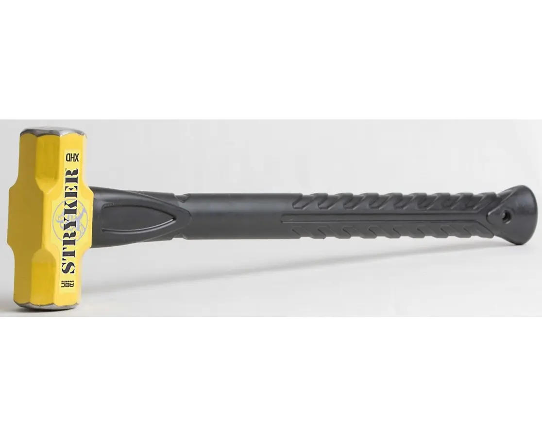 ABC XHD624S Metal Sledge Hammer, 6 lbs Induction Hardened (50-58 HRC) Head, 24 in. Steel-Reinforced Co-Polymer Handle, High Impact Resistant, Exceptional Durability, Locking Plate