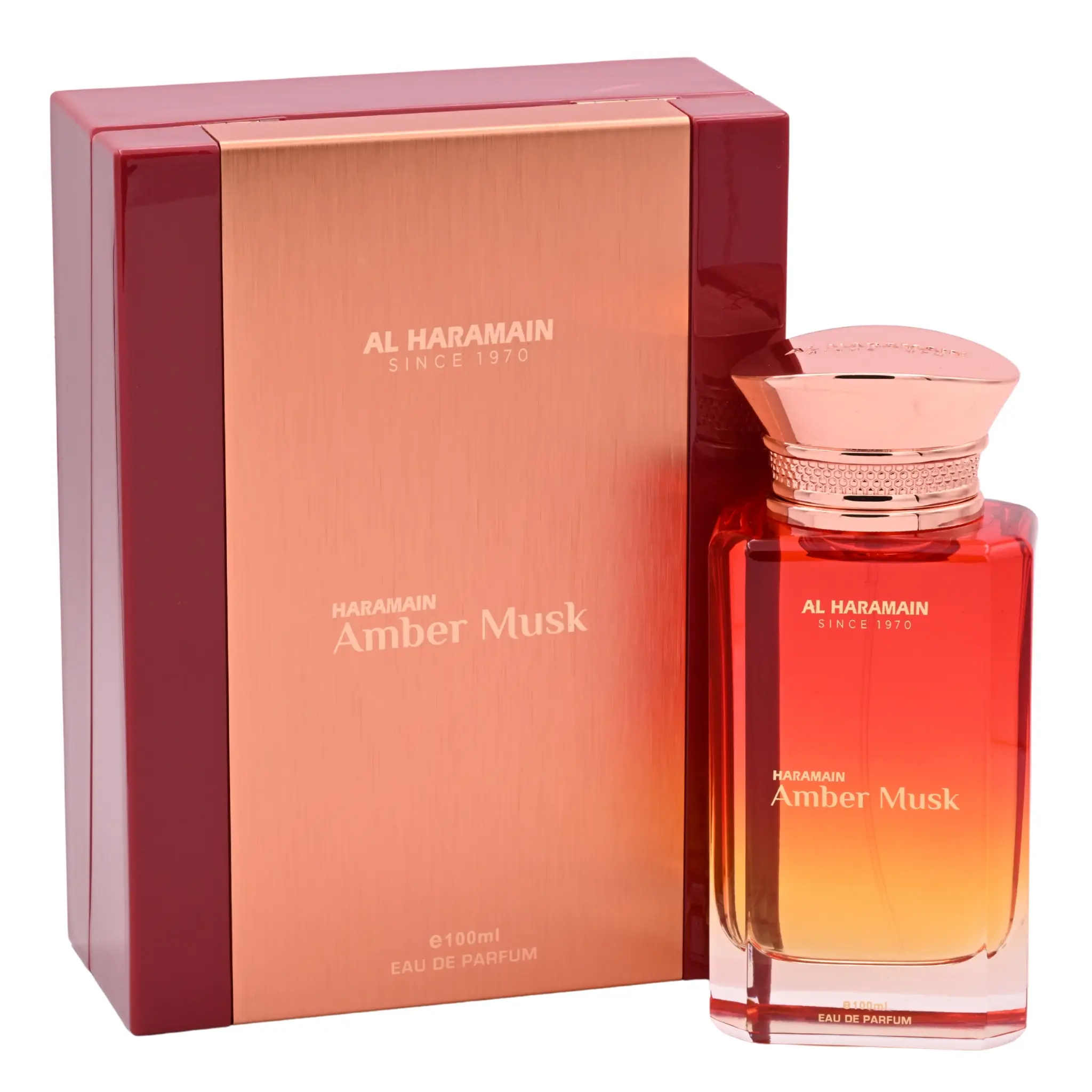 AL HARAMAIN Amber Musk Eau de Parfum, Enchanting Unisex Fragrance with Agarwood, Rose, and Raspberry Notes, 3.4 oz / 100ml, Enchanting Fragrance, Agarwood Mix, Rose Raspberry