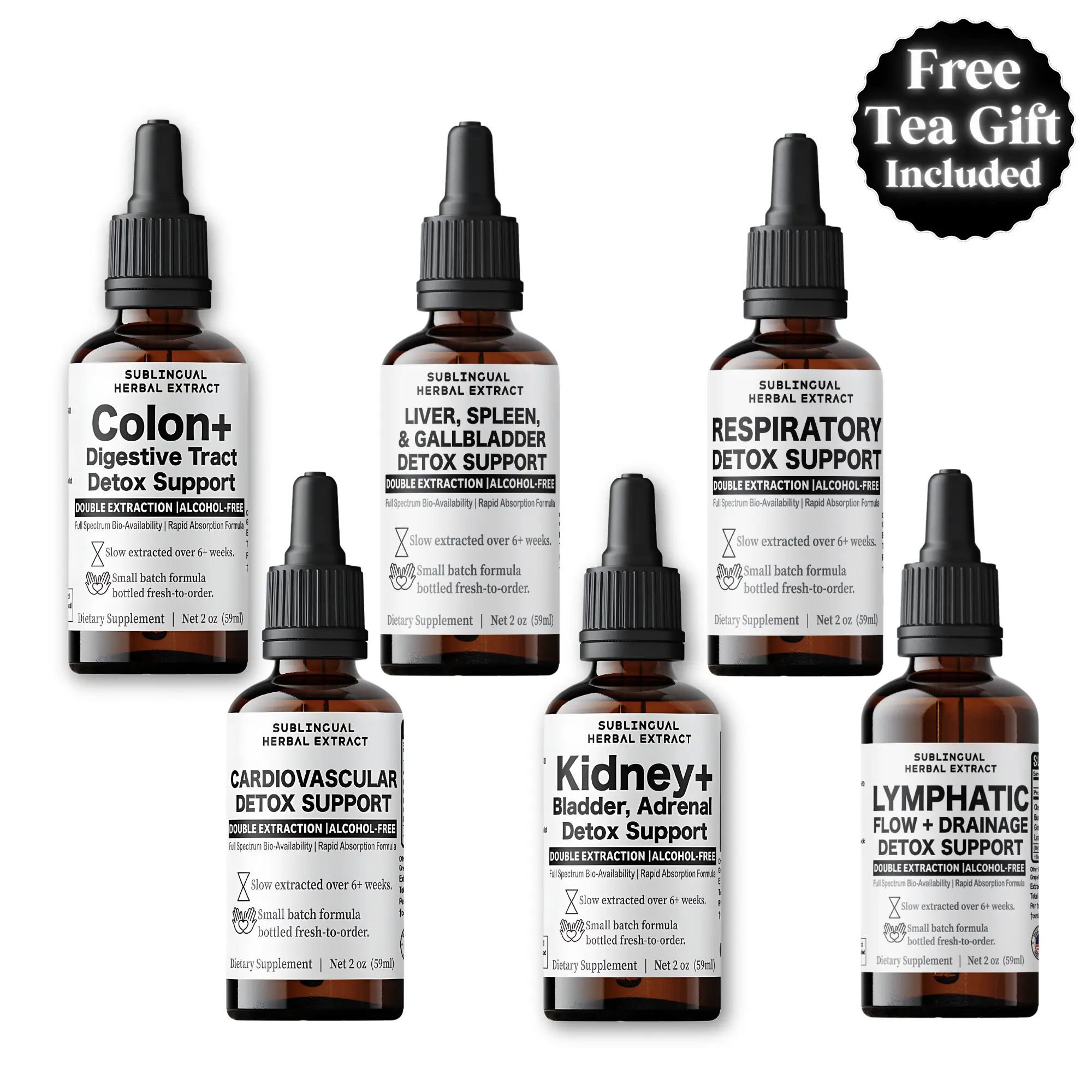 6 Step Herbal Extract Kit - Includes Support Tea Gift - Supplement Kit