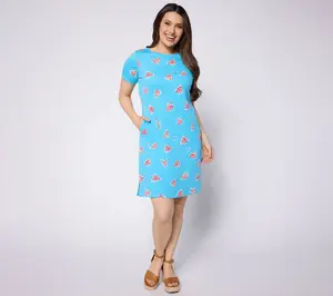 Quacker Factory A Slice of Americana Printed Dress