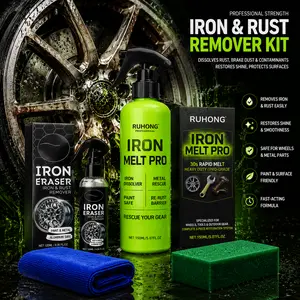 Ruhong Automotive Rust Remover Spray (270ML), Rim Wheel Rust Removerwith Sponge, Professional Car Wheel Cleaning Agent, CarWashing Accessories, Tire Wheel, for Chrome Wheels,Automotive, Men Gifts Powerful anti-aging uv quick detailer