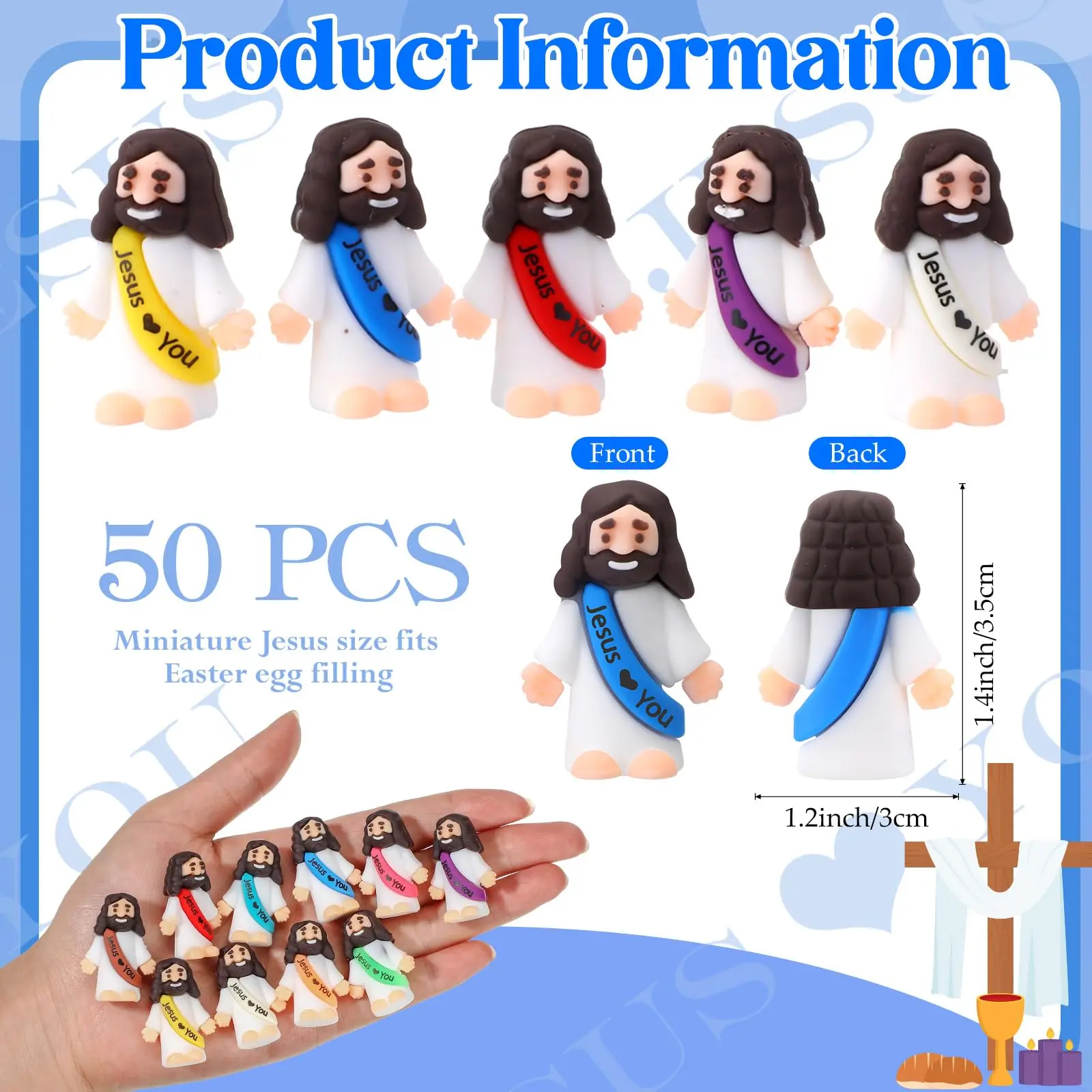 Colorful mini Jesus figurines for sharing and gifting