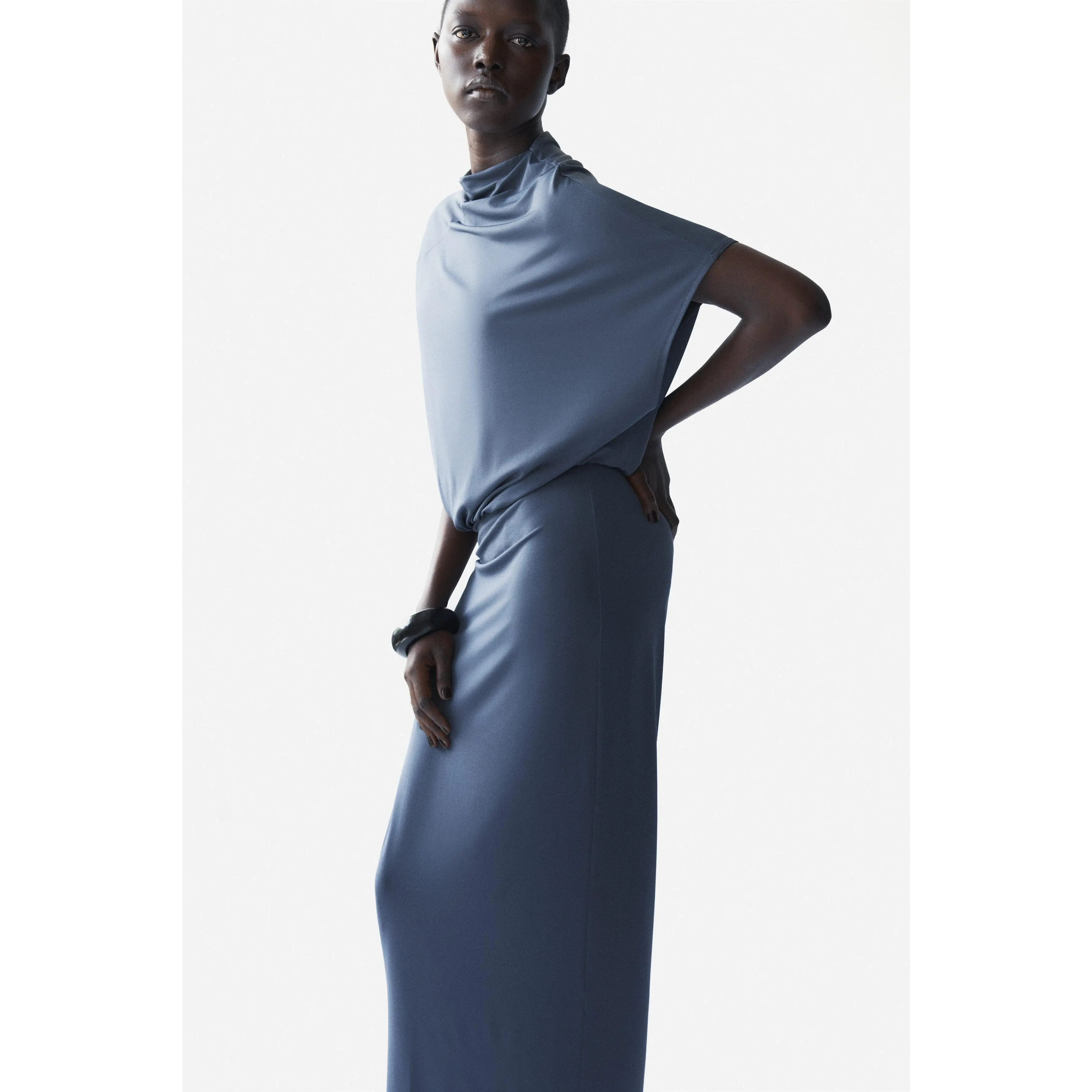 H&M Draped asymmetric dress