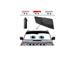 Windshield Sunshade Umbrella Brella Shade for Car Sun Shade Cover 31 * 57" as Seen on TV UV Block Front Window Heat Insulation Protection (Black Eyes) Coricha