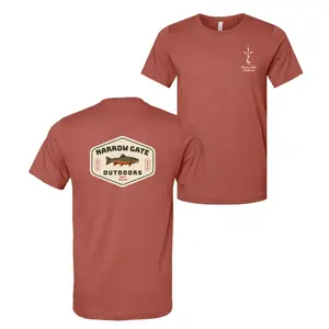 Brook Trout Tee Casual Unisex Short Sleeve T-Shirt, Available in 2 Color Options, Machine Washable, Lightweight Cotton -Top