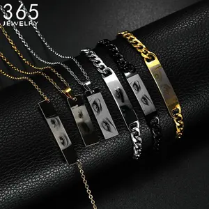 Personalized Engrave Eye Picture Bracelet Necklace