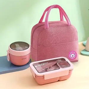 1 leak-proof lunch box, a Microwavable Bento Box with cutlery and sauce containers, microwave-safe food container suitable for office workers, students, school, work, and picnics