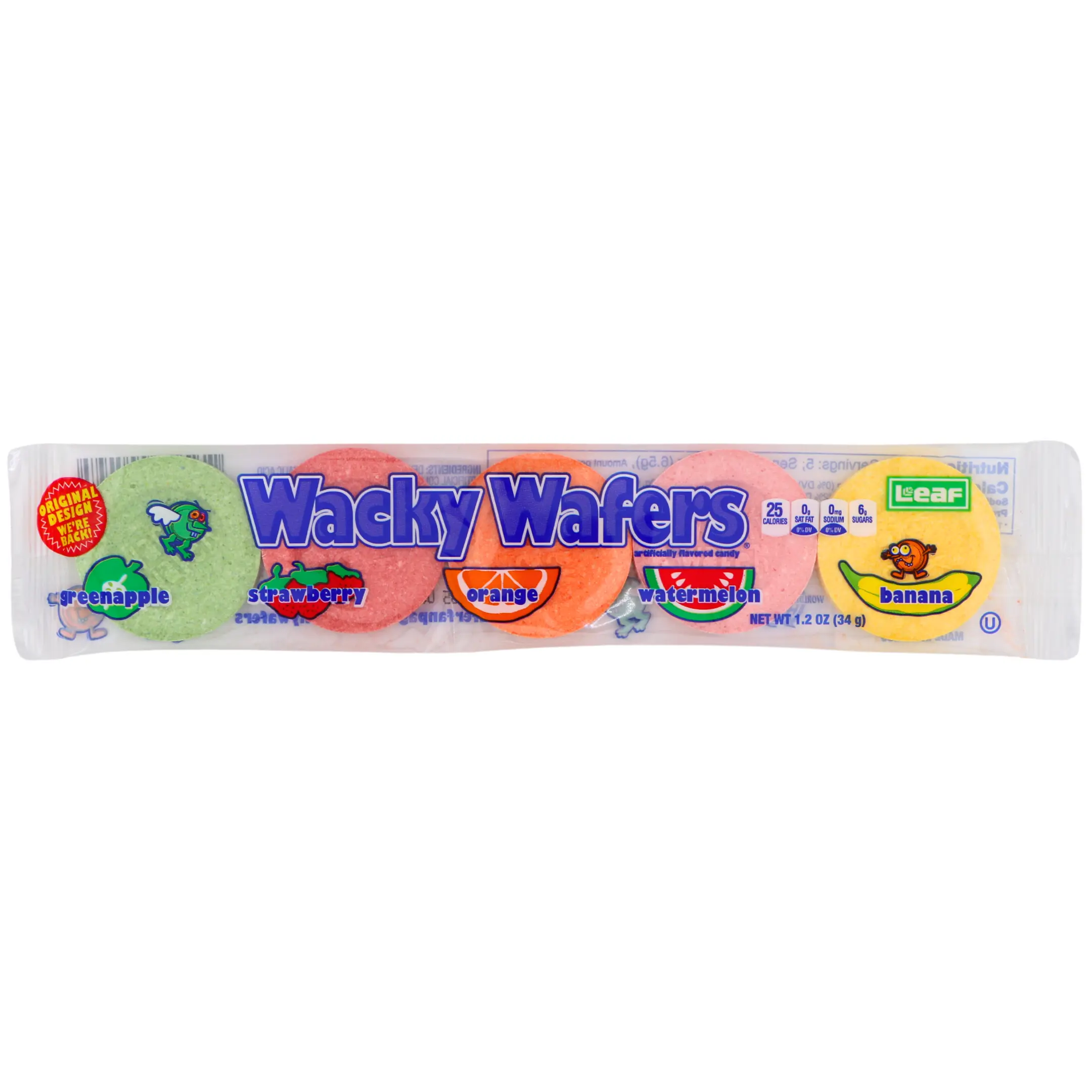 Wacky Wafers | Nostalgic Fruit Candy Wafers | 5 Flavors Wacky Wafers | Nostalgic Fruit Candy Wafers | 5 Flavors