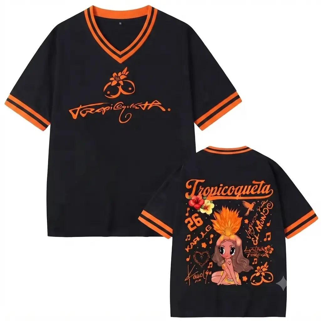 Fashion Tropitour 2026 Jersey V-NECK T-shirt, Concert Outfit