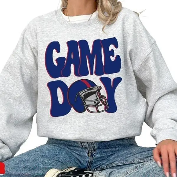 N.e.w Y.o.r.k Giants Fan Gi Sweatshirt, Crewneck T-shirt, Sunday Football Gift Sweater Fit Womenswear Flat Hoodie