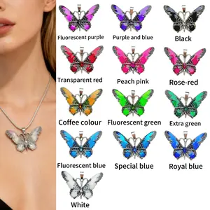 Elegant Butterfly Pendant Necklace for Women, Lead-Free Zinc Alloy Crystal Jewelry, Perfect Gift for Mother Daughter Girlfriend