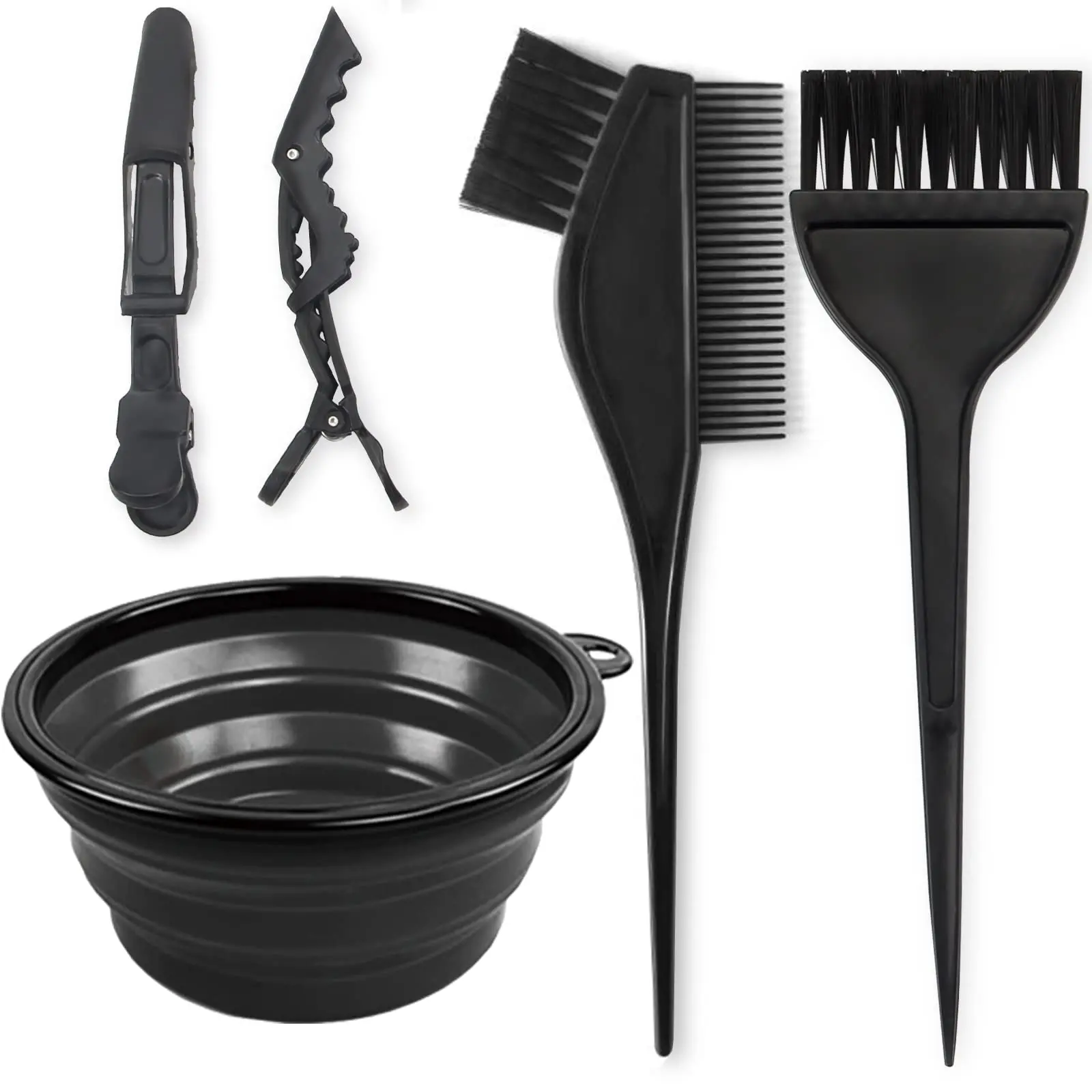 Yexixsr 5count Professional Salon Hair Coloring Dyeing Kit, hair bleach kit hair coloring tool with Hair Dye Brush, Hair Color Bowl, Hair Clips