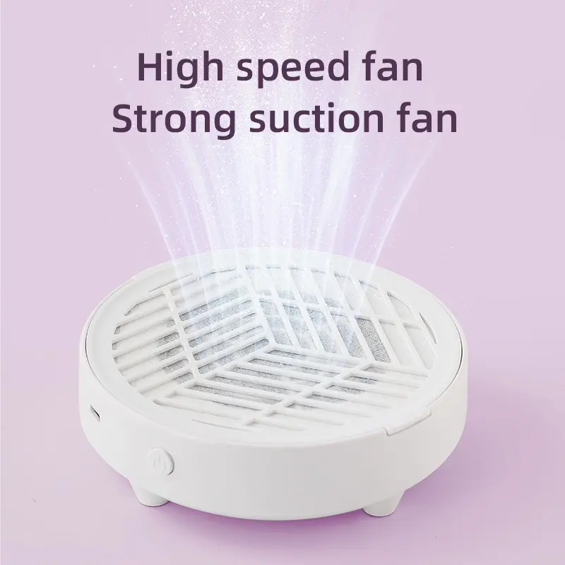 Compact Nail Dust Collector USB Powered, Lightweight Strong Suction, Reusable Filter, Easy Control, Suitable for Beginners and Home Use, Nail Art Manicure, Nail Dust Vacuum