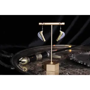 Curved Scrollwork Pocket Knife Earrings