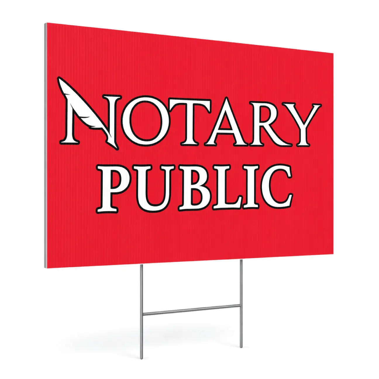 Public Notary Services Yard Sign