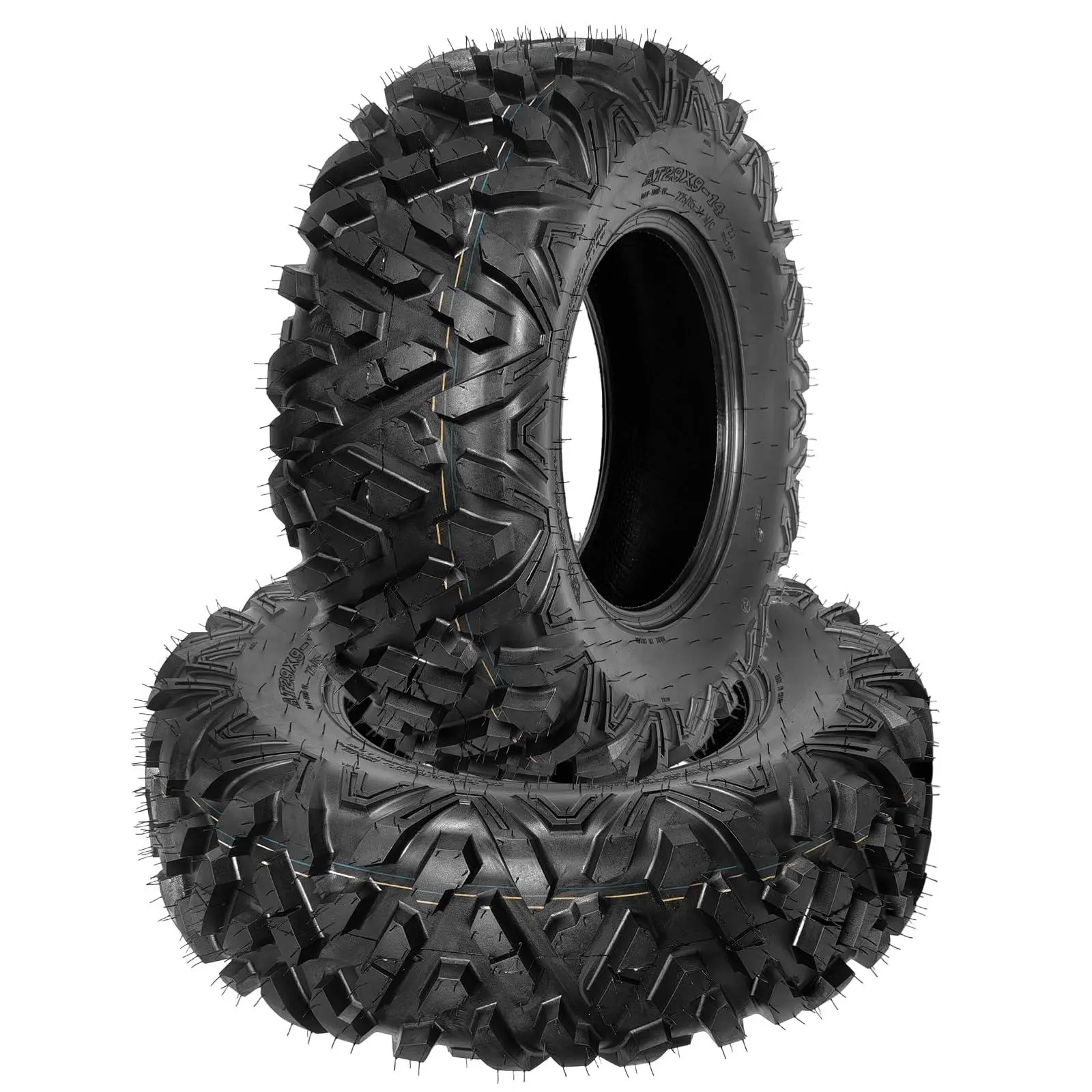 Gaomon 29x9x14 in Tubeless Tires (Set of 2) - 6-Ply Heavy-Duty All-Seasons Tires with Self-Cleaning Deep Treads, Puncture Resistance, Easy 14" Rim Fit for ATV/UTV Off-Road Mud, Wet, Dry Use, Snowy, Rim-Compatible