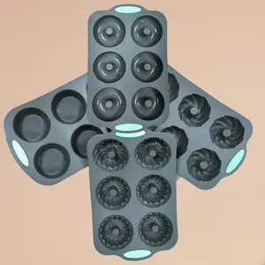 6-hole Cake Mold, Silicone Cake Bread Mold, Chocolate Mold, Silicone Muffin Pan, Baking Mold for Cake, Bread, Chocolate, Kitchen Baking Supplies