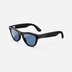 Refurbished Ray-Ban Meta Skyler (Gen 1), Shiny Black / Cerulean Blue Transitions®, Standard