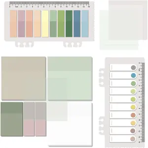 700 Sheets Transparent Sticky Notes, Clear  3 x 3 inch See Through Memo Pad, Self-Adhesive Translucent Writable Index Tabs for Annotating Books, Office & School Study Supplies