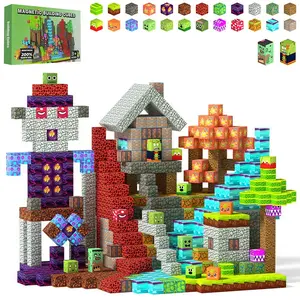 100pcs/150pcs Magnetic Building Block Puzzle Toy, Forest Construction Set, Stem Sensory Stack Magnet Toy, 4-8 Years Old Boys Birthday Gift