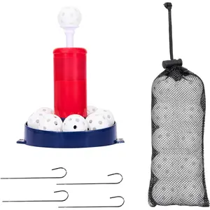 Micro Tee Trainer – Kids Baseball Batting Trainer with Pop-Up Pitching Machine, 10 Durable Balls, Drill Card & Bag – Youth Hitting Practice Set for Backyard Training