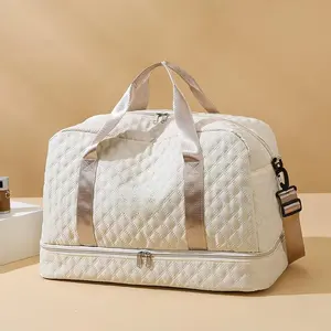 Duffel Bag, Stylish & Durable with Waterproof Compartment, Multi-Functional Carry, Dry Wet Separation & Handy Side Pockets for Travel Adventures & Gym Sessions