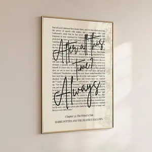 [Sale off up to 50%]-[FREE-SHIP] Wizard Quote Wall Art, After All This Time Always, Potterhead Home Decor, Severus Snape Typography Poster, Lovely Gift, Book Lover