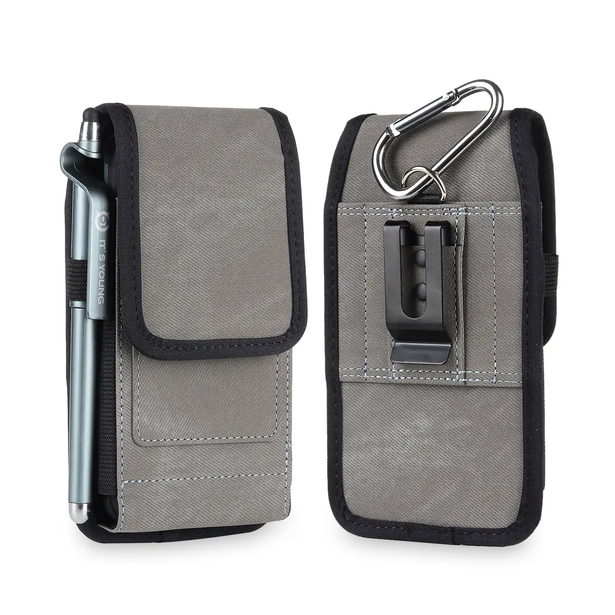 Cell Phone Holster Pouch Pu Leather Belt Clip Strong Magnet Card Pen Slot Carrying Perfect For Outdoor Daily Use For iPhone17/16 Pro Max/Samsung S25 Ultra/Google Pixel For Man