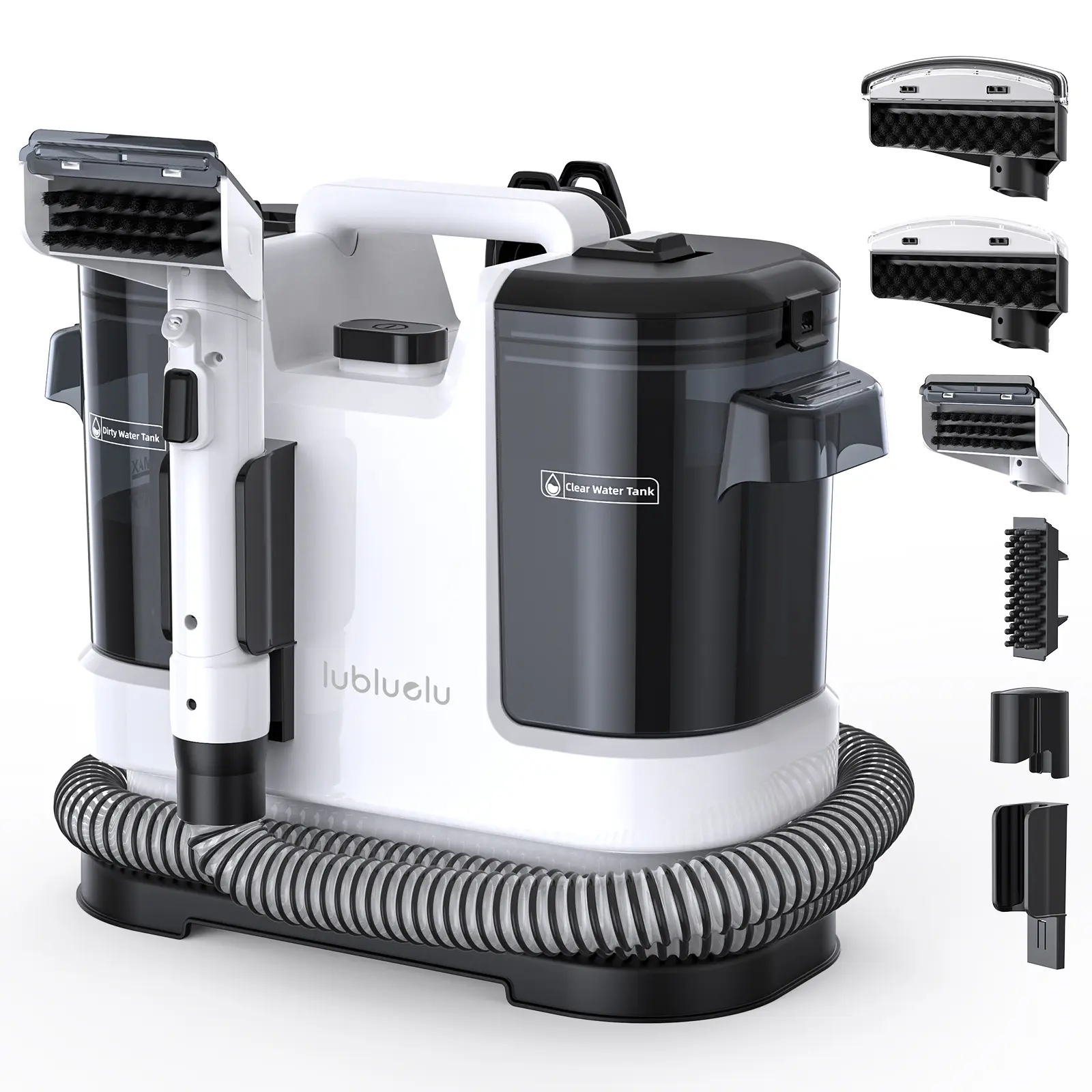 Lubluelu Powerful Suction Portable Lightweight Carpet & Upholstery Cleaner, 13.5KPa Spot Car Vacuum with Dual Tank Deep Cleaning for Pet Stains, Sofas, Rugs, Portable Vacuum, Lightweight Vacuum